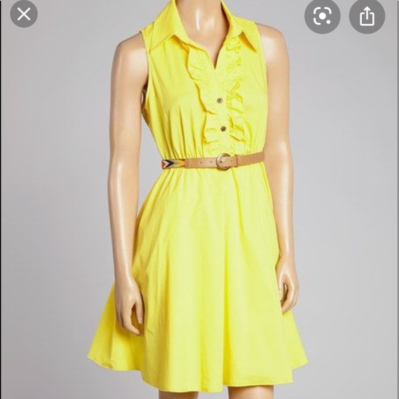 bailey blue Dresses & Skirts - BAILEY BLUE DRESS SLEEVELESS YELLOW SIZE M